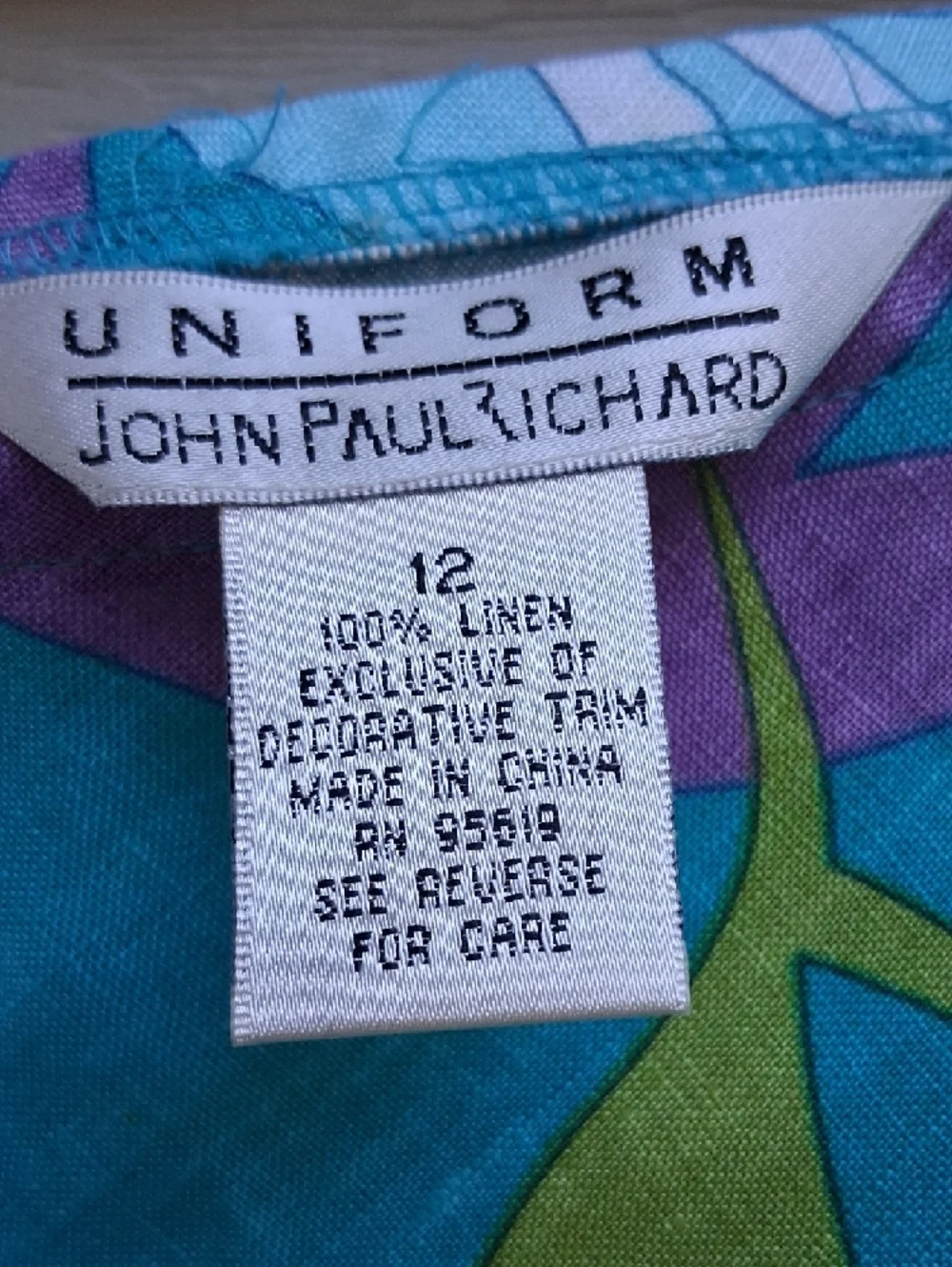 JohnPaulRichard Teal, Green & Purple Leaf-Print A-Line Skirt